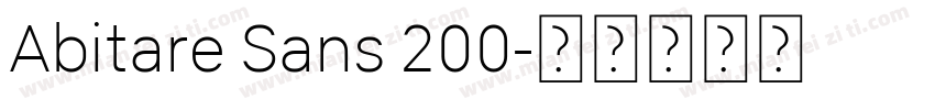 Abitare Sans 200字体转换
